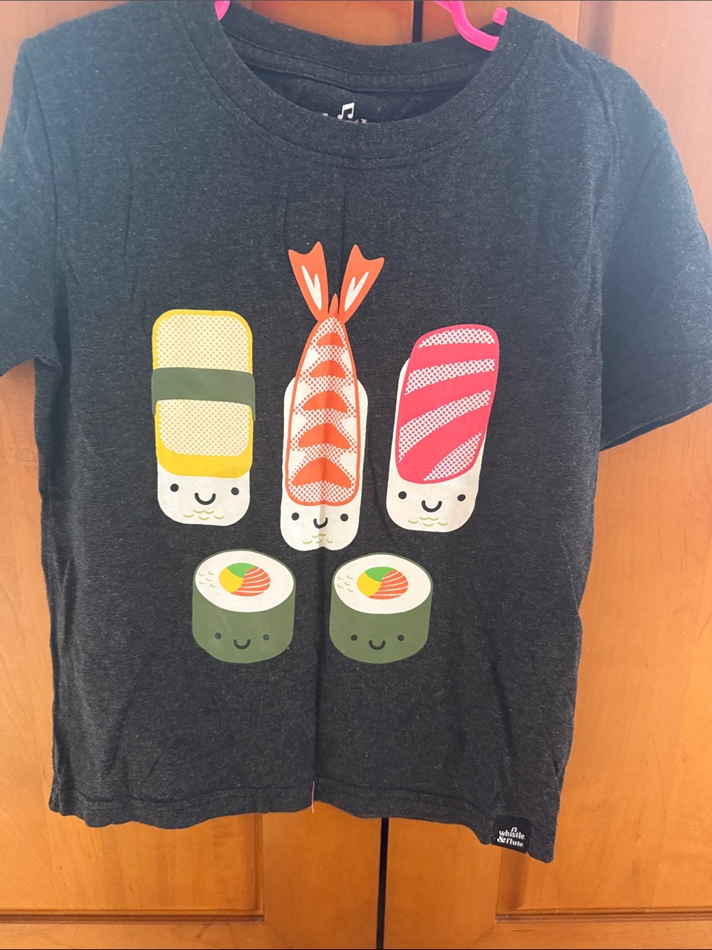 Kids Black Sushi Graphic Short Sleeve Tee